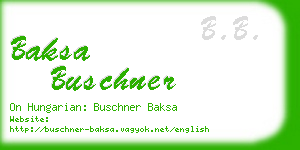 baksa buschner business card